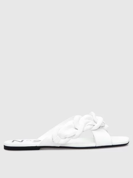 Шкіряні шльопанці N°21 білі