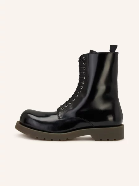 Jil Sander Botki Sznurowane schwarz czarne