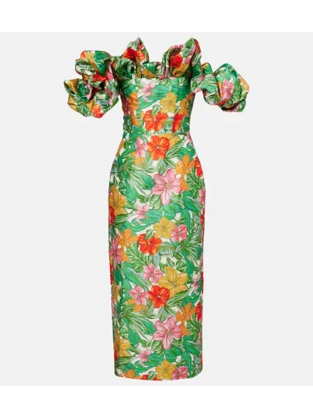 Rochie maxi Alemais cu imagine de costum