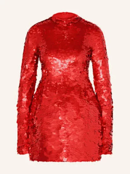 Sportmax Sukienka Koktajlowa Z Cekinami rot czerwona