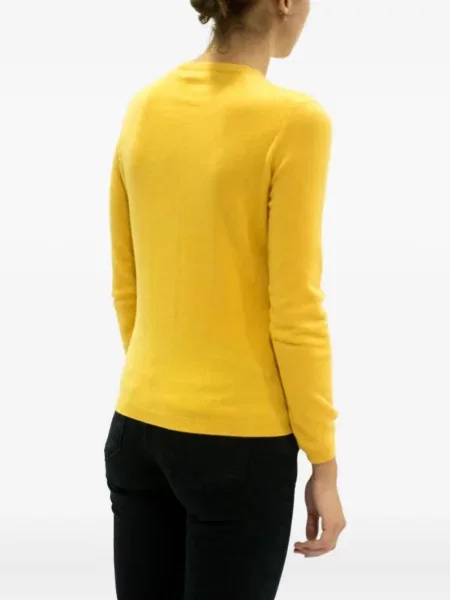 Cardigan La Rose din cașmir galben