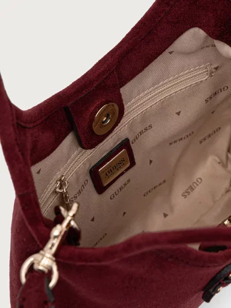 Замшевая сумка через плечо Guess