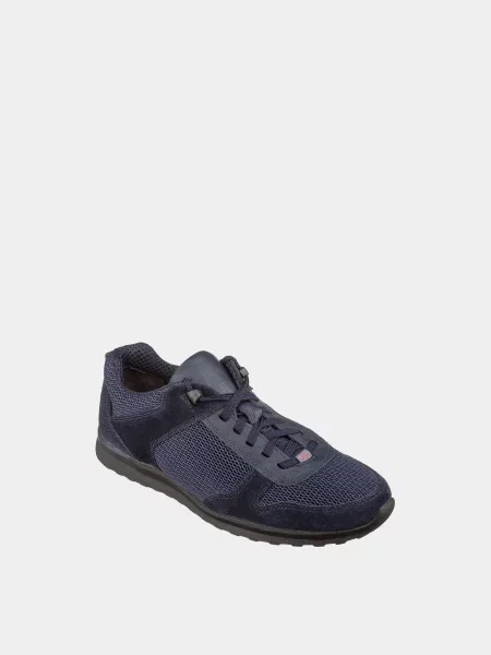 Кросівки Casual шкіра/текстиль синій