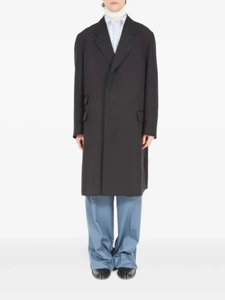 Vienakrūtis paltas Maison Margiela juoda