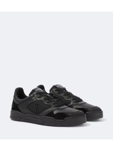 Sneakerși Christian Louboutin din piele retro negru