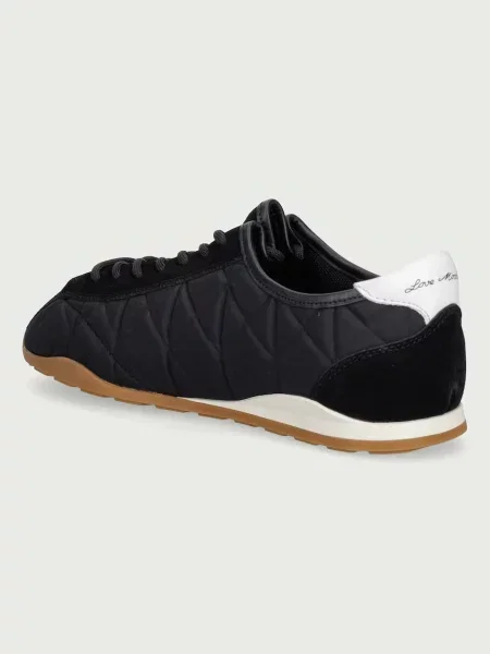 Love Moschino sneakersy z miękkiego materiału czarne