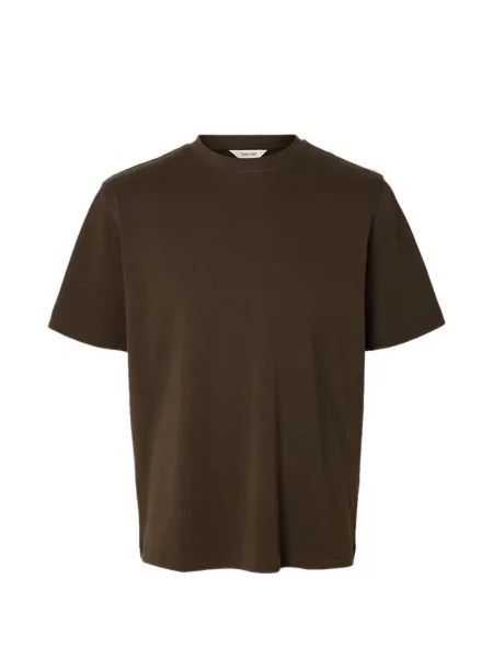 Scurt tricou Selected maro