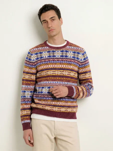 Gant Sweter rot granatowy