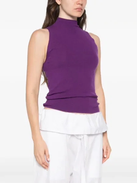 Top Bompard fără mâneci tricotate violet