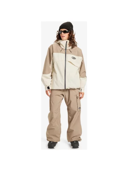 Kurtka z kapturem Quiksilver Radicalo beżowy XL biały