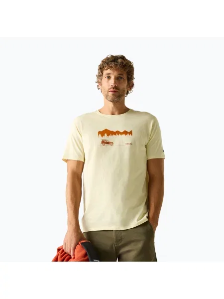 Férfi póló Regatta ClineIX white stone wilderness. Méret: M fehér