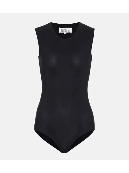 Body Maison Margiela fără mâneci din jerseu negru