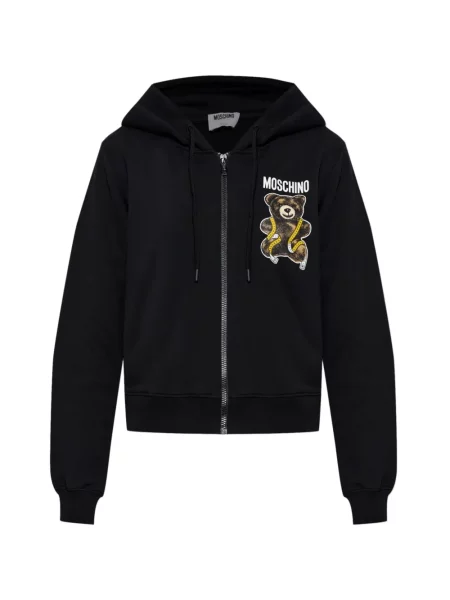 Ursuleț de pluș hanorac cu glugă Moschino negru