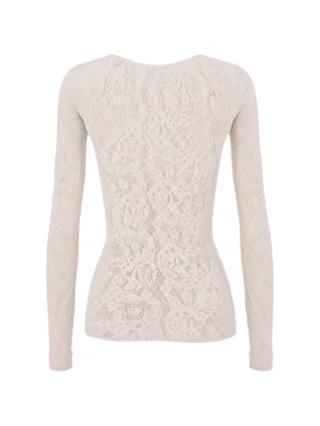 Top Wolford cu model floral alb