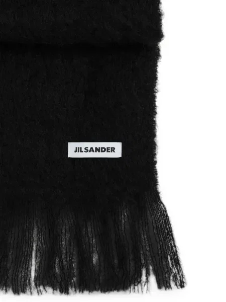 Fular Jil Sander de lână negru