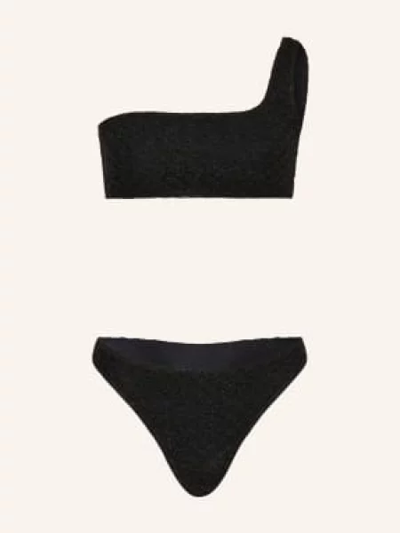 Missoni Jednoramienne Bikini Z Błyszczącą Nicią schwarz czarny