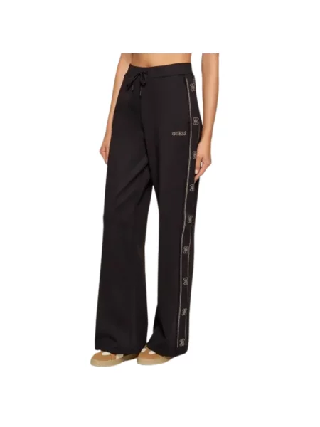 Spodnie dresowe GUESS Octavia Wide Leg Pants Jet Black S czarne