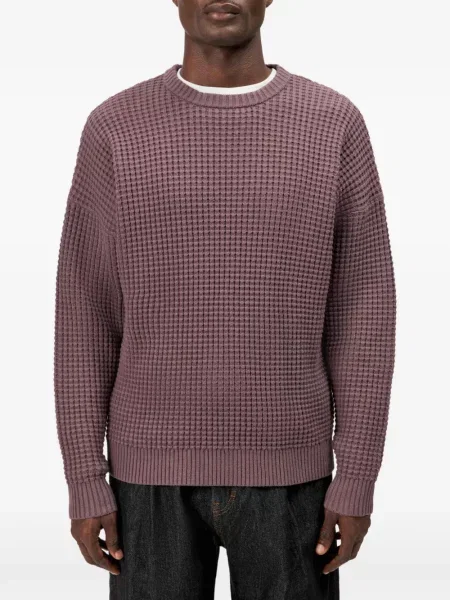 Sweter Drykorn z okrągłym dekoltem fioletowy