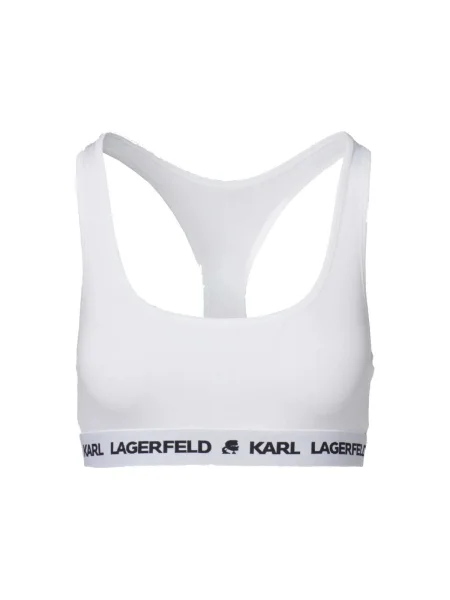 Sutien Karl Lagerfeld cu autograf alb