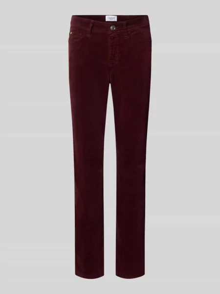 Spodnie sztruksowe o kroju slim fit z mieszanki bawełny model PIPER CROPPED' Cambio