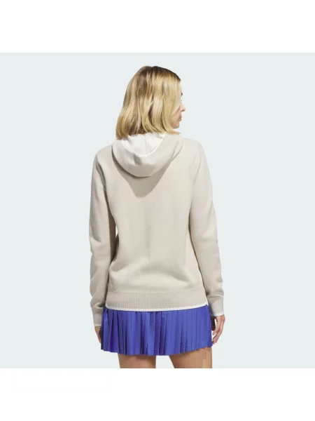 Pletená mikina s kapucí Adidas béžová