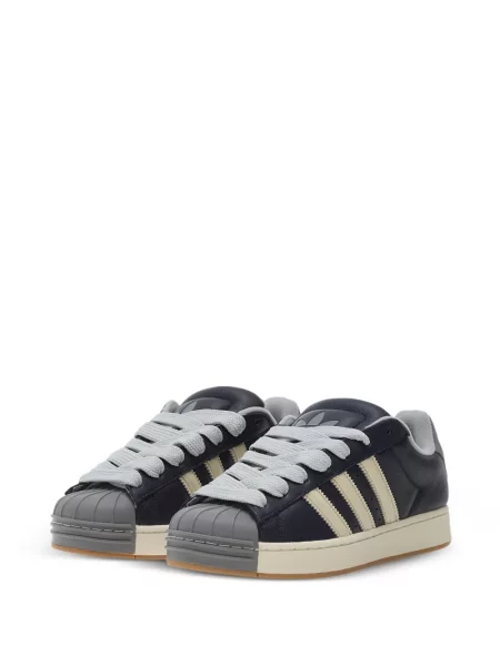 Tricou Adidas cu dungi cu imagine alergare gri