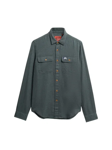 Superdry Cămașă Trailsman pin verde
