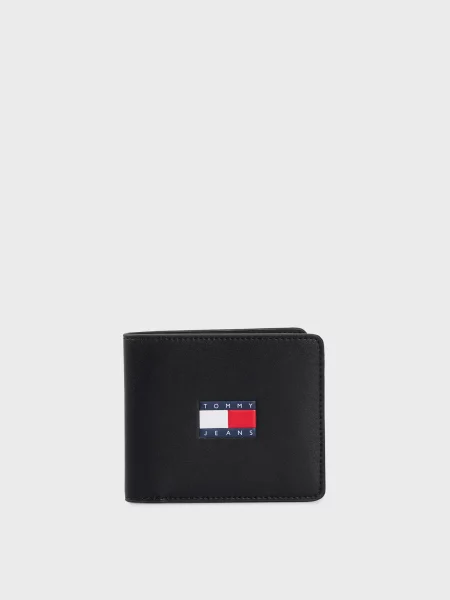 Кожаный кошелек Tommy Jeans черный