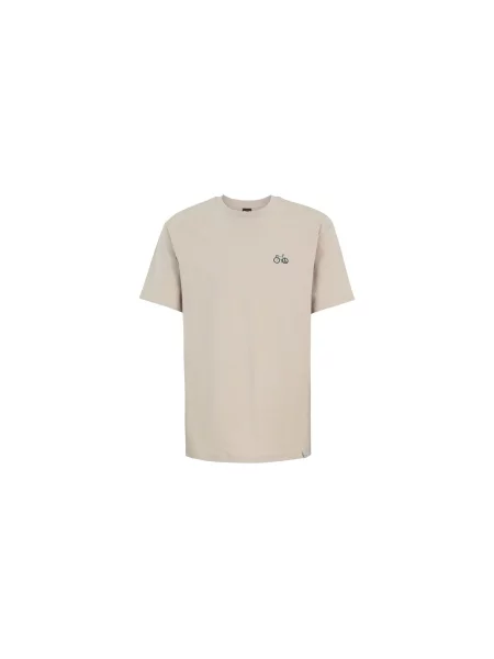 IrieDaily Peaceride Emb Tee Mężczyźni Koszulki IrieDaily Jasnobrązowy Size: M
