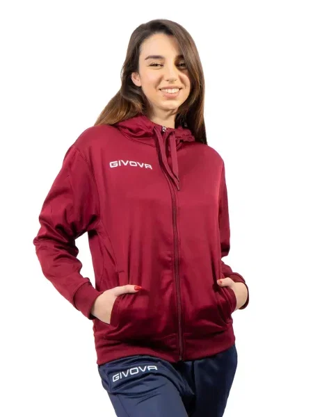 Bluza sportowa Givova Polarfleece Burgund czerwona