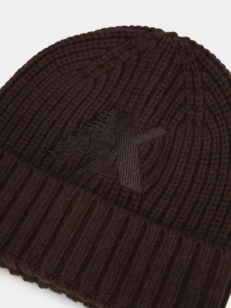 Шапка Armani Exchange коричневая