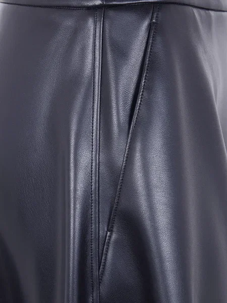 Fustă din piele 's Max Mara negru
