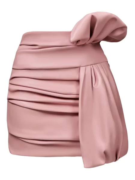 Mały spódnica mini Lika z kokardką drapowana różowa