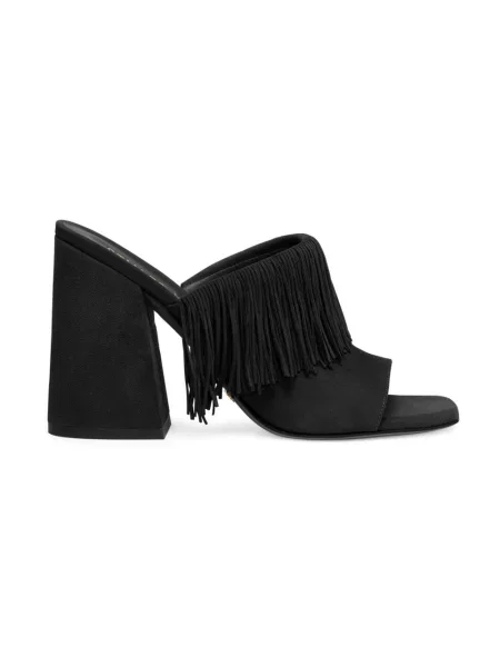 Klapki Stuart Weitzman zamszowe czarne