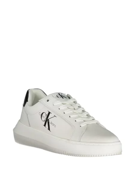 Sneakerși Calvin Klein cu platformă cu autograf alb