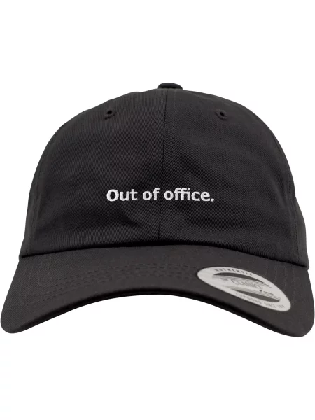 Mister Tee Čiapka Out Of Office sivá / čierna biela