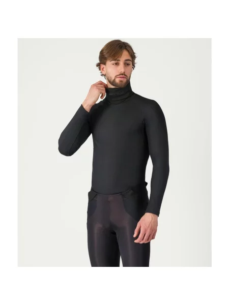 Koszulka termoaktywna Castelli Flanders 2 High Neck Warmer z długim rękawem S czarna