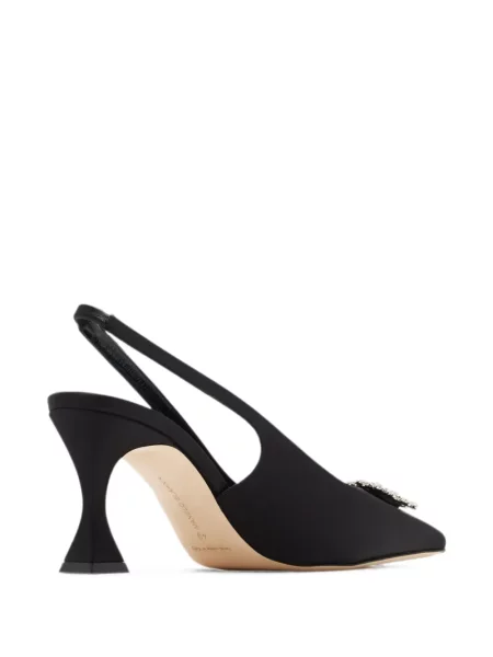 Pantofi cu toc Manolo Blahnik slingback negru