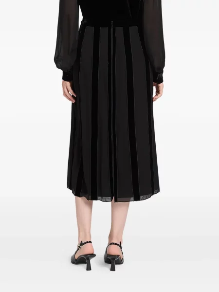Fustă midi Ports 1961 de catifea negru
