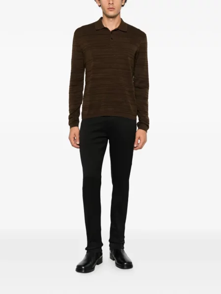 Lung tricou polo John Varvatos maro