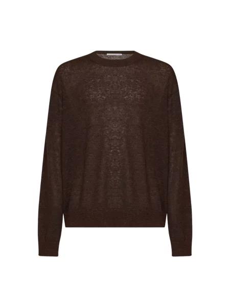 Dzianinowy sweter Studio Nicholson brązowy