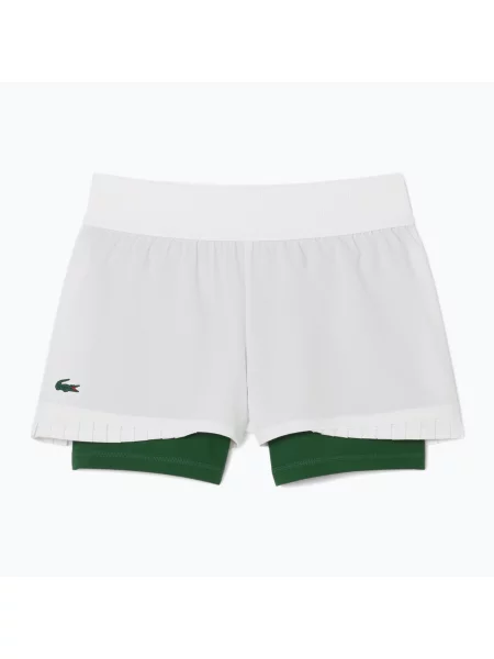 Spodenki tenisowe Lacoste white/green białe