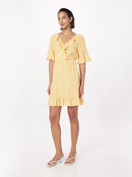 ABOUT YOU Rochie Rea galben alb