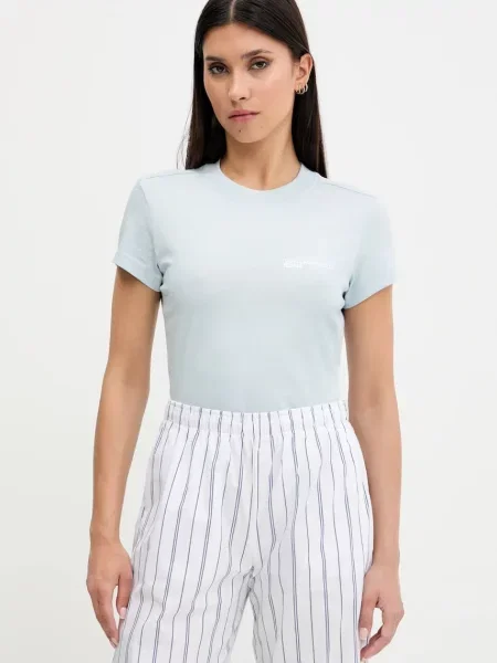Karl Lagerfeld Jeans majica ženska od pamuka plava