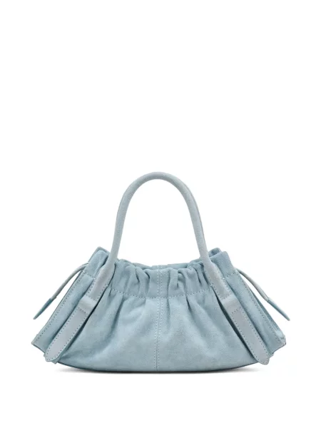 Geantă Marc Jacobs din piele de căprioară mini albastru