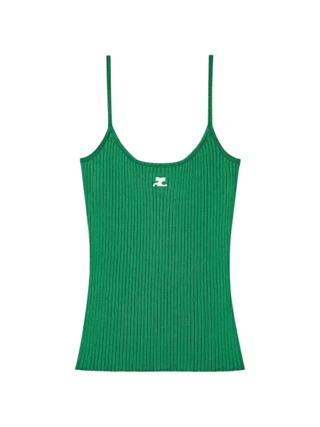Top Courreges tricotate verde