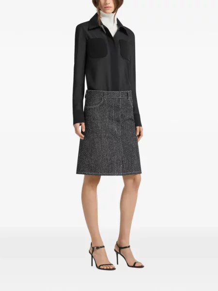 Fustă din denim Courreges negru