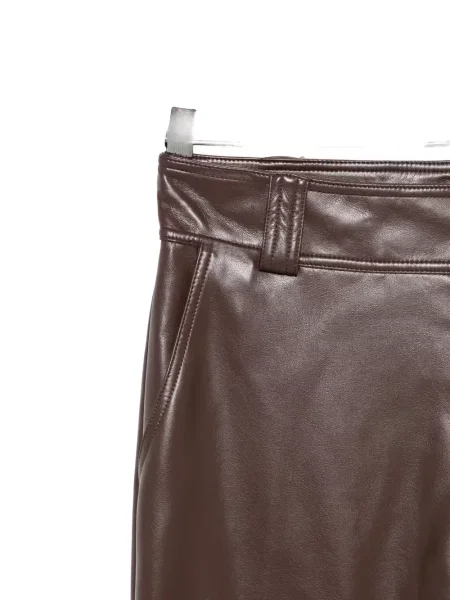 Cu centură pantaloni Twinset din piele maro