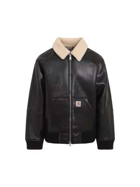 Kurtka skórzana Carhartt Wip czarna