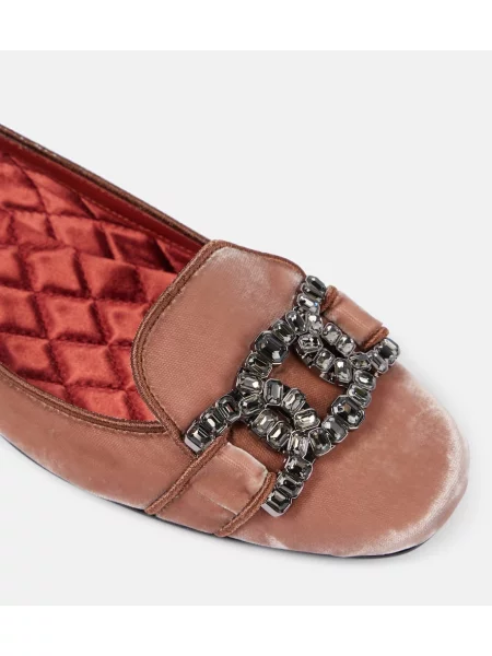 Balerini Tod's de catifea roz